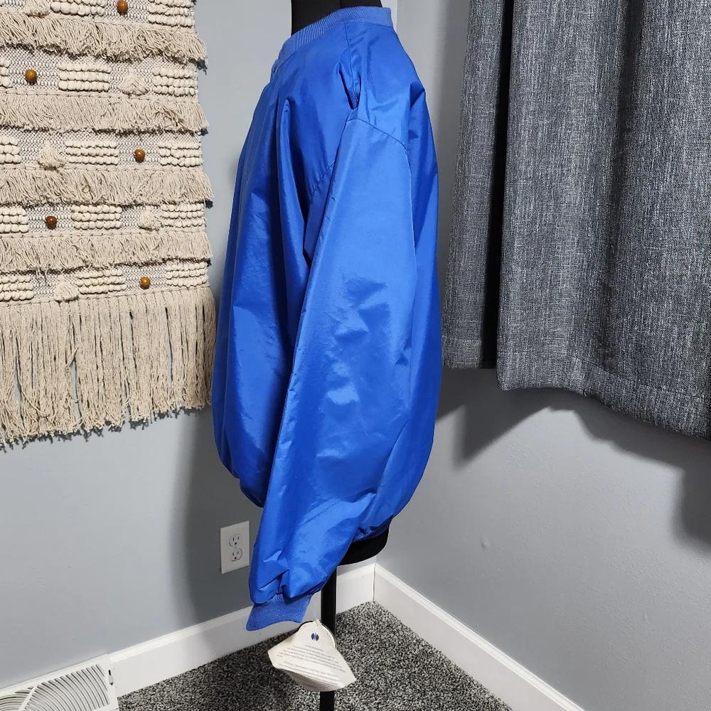 NWT Holloway Blue Nylon V-Neck Pullover Windbreaker Windshirt Jacket
